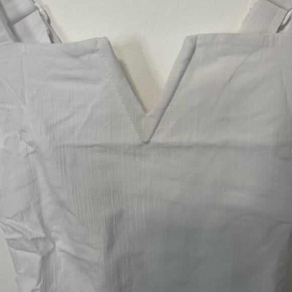 Free People Pippa V Wire Bodysuit XS Ivory Textured Sleeveless Thong Wide Strap - Picture 3 of 6